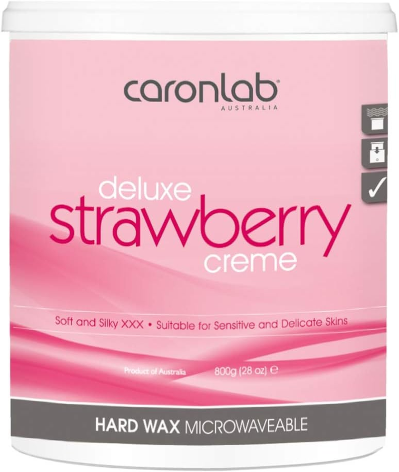 Caron Strawberry Creme Cream Hard Hot Wax Microwaveable 800G Waxing Hair Removal