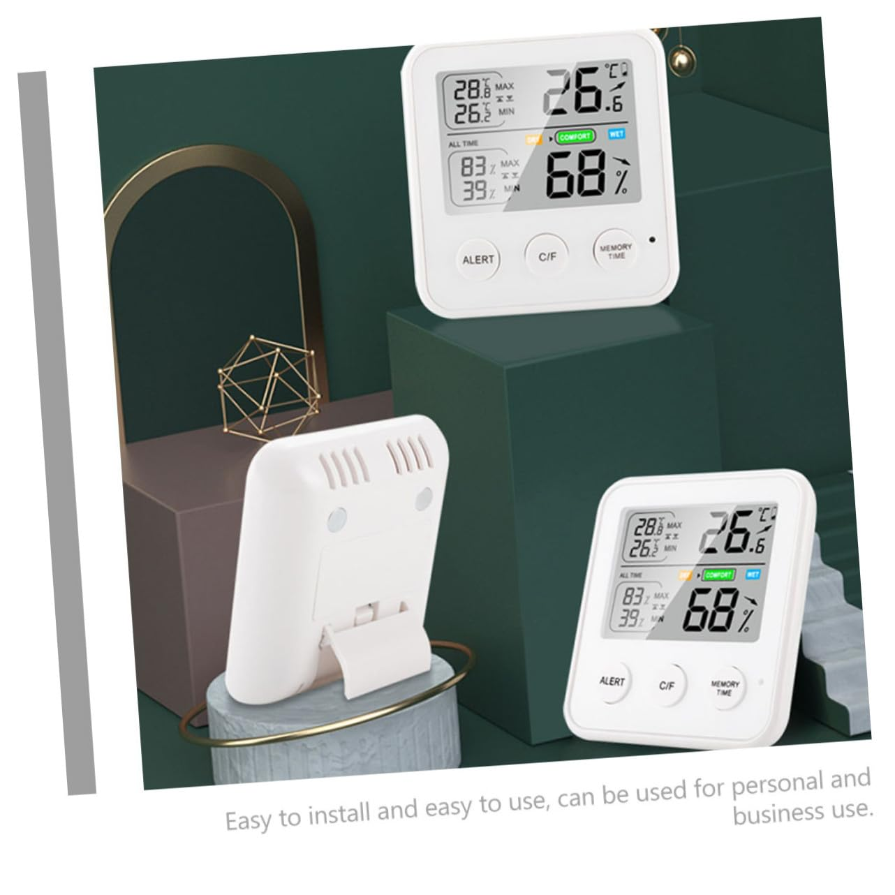 Mipcase Digital Temperature Humidity Monitor Indoor Hygrometer for Home and Baby Room High Precision Temperature Gauge Portable Electronic Humidity Measuring Gauge image number 4