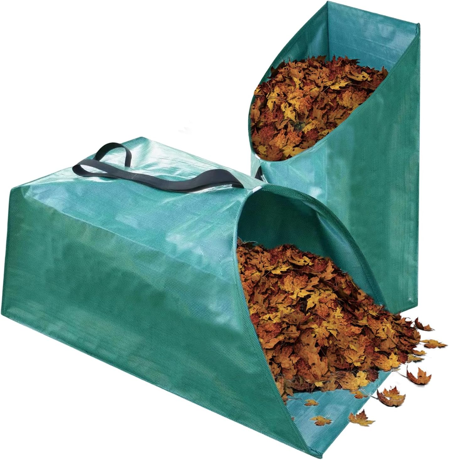 Dustpan Type Garden Waste Bag 200L X 2 Reusable Leaf Collector Heavy Duty Garden Sack Leaf Bag with Handles (Dustpan 200L) image number 6