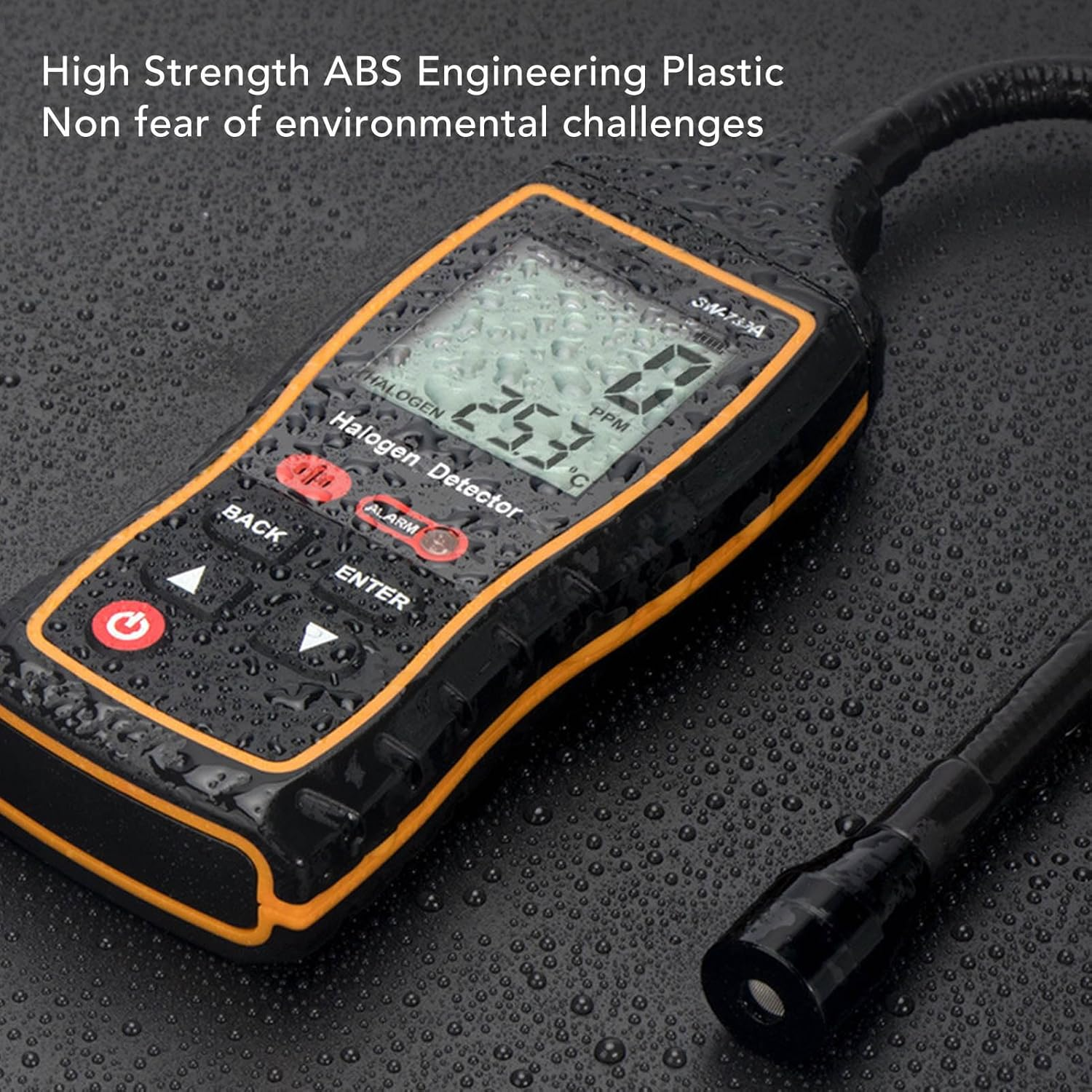 Refrigerant Leak Detector with Light, Halogen Gas Detector Sound Light Vibration Alarm Digital Air Conditioning Refrigerant Freon Leakage Tester image number 3