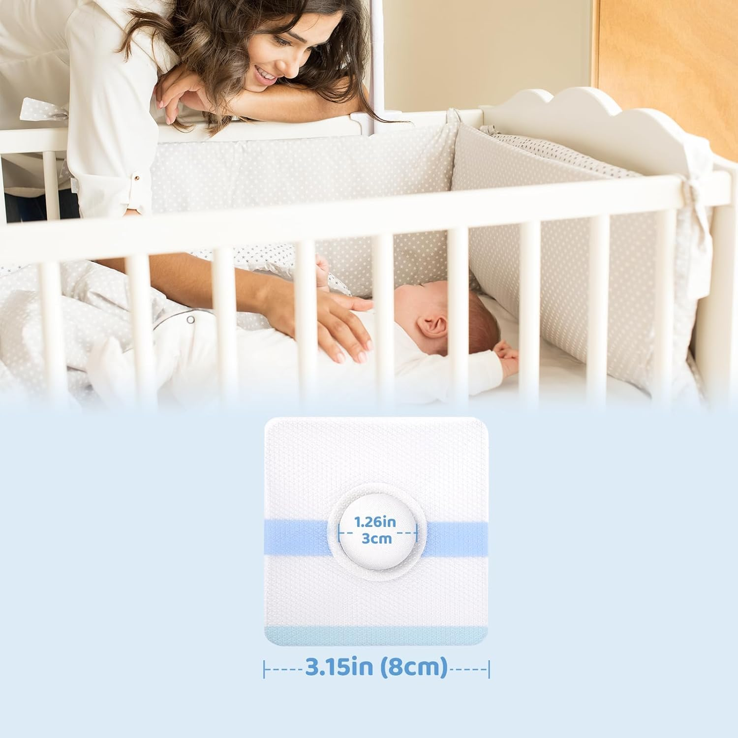 Baby Belly Navel Patches, Waterproof Cotton Pads for Baby Belly Button, Infant Umbilical Patch, Belly Button Patch for Baby Newborn, 8&times;8Cm, 10 Pcs image number 6