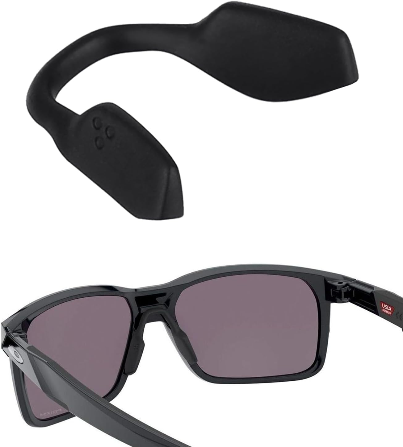 Replacement Nose Piece Nose Pads for Oakley Nxtlvl Ox8028/Hex Jector Ox8032/Metalink Ox8153/Miter Ox8154/Cogswell Ox8157/Bevel Ox8161/Tensile Ox8170/Trajectory OX8171 Eyeglasses, Black Standard Size