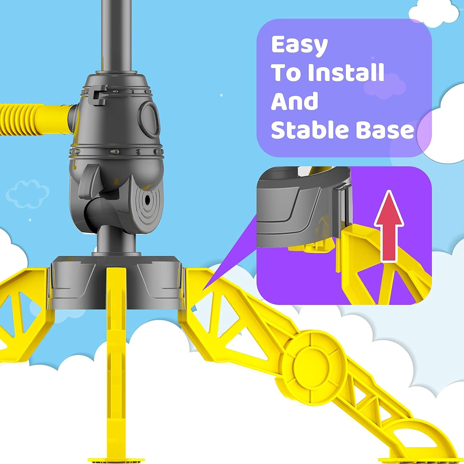 V-Opitos Rocket Launch Toys for Kids Age of 3, 4, 5, 6, 7, 8 Year Old Boys & Girls, 2 Pack Rocket Launchers with 8 Colorful Foam Rockets, Top Outdoor Game, Ideal Christmas & Birthday Gift image number 4