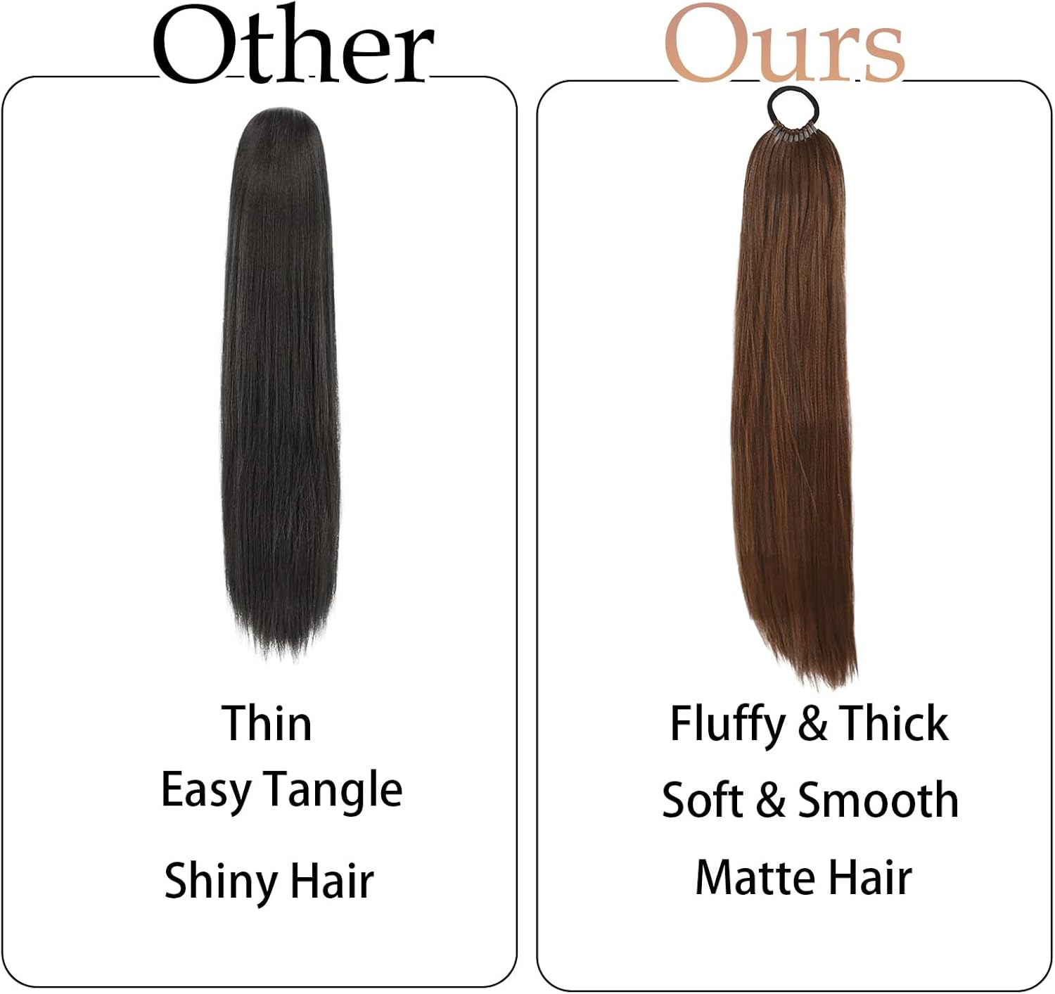 Real Hair Braid, Ponytail Extension for Natural Look, Easy to Use, Versatile Styling, 1 Piece High-Quality Braid Extension image number 4