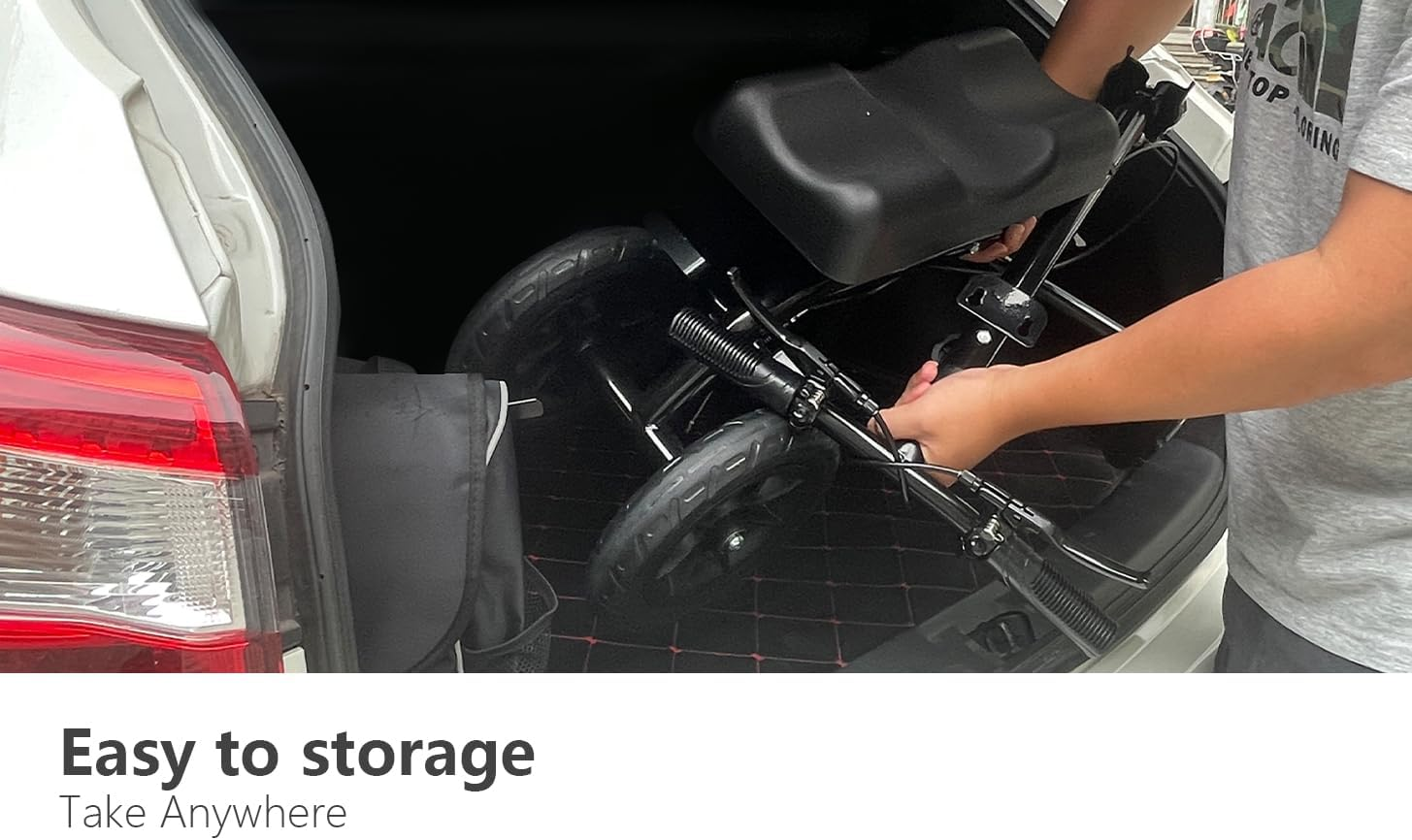 Altus All Terrain Knee Walker Scooter with 10-Inch Wheels Injury Mobility Aid Crutches Alternative Titanium image number 6