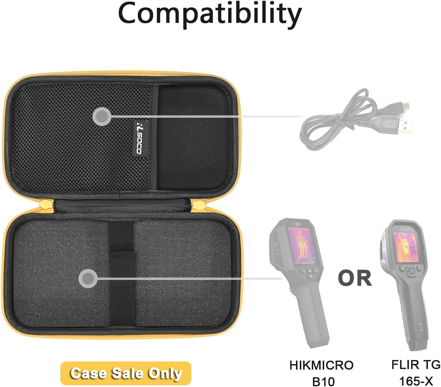 RLSOCO Carrying Case for HIKMICRO B10 Thermal Camera/Flir TG165-X Thermal Camera, Fits FLIR TG267, TG275, TG297 Thermal Camera image number 6