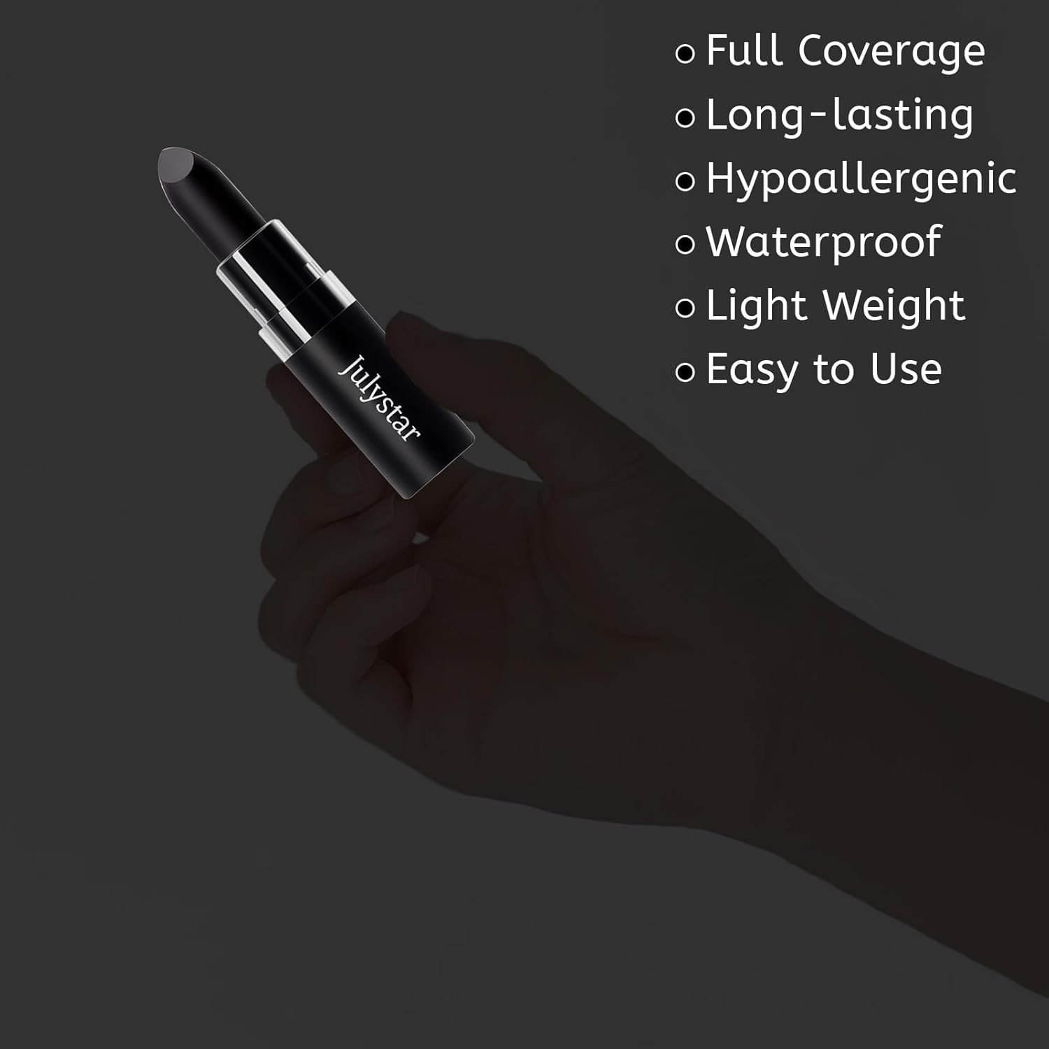 YBUETE Black Cream Blend Stick, Safe and Professional SFX Face Body Paint Stick ,Makeup Face Lip Painting for Sports Festival Halloween Football Adult Festival Theater Performance Party Cosplay