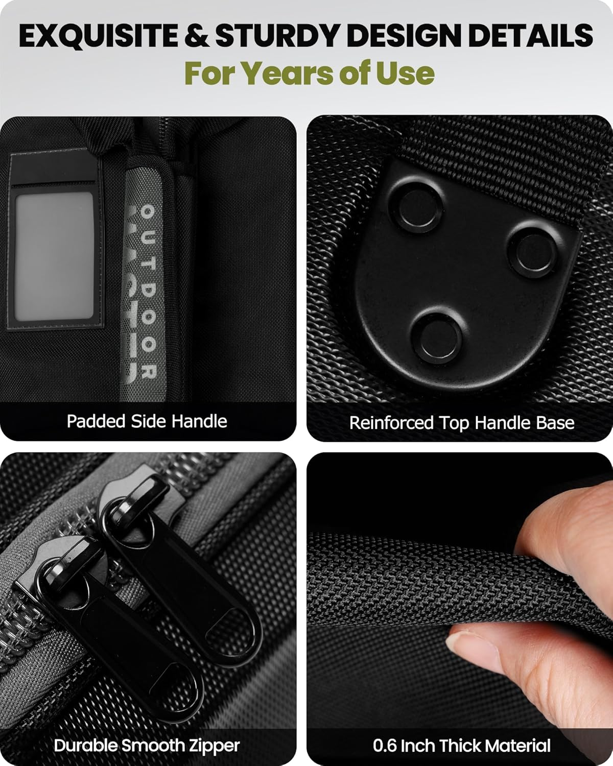 Outdoormaster Golf Travel Bags for Airlines with Wheels and Hard Case Top, Protect Golf Clubs, Lightweight and Easy to Maneuver, Upgrade Version - Grey image number 7