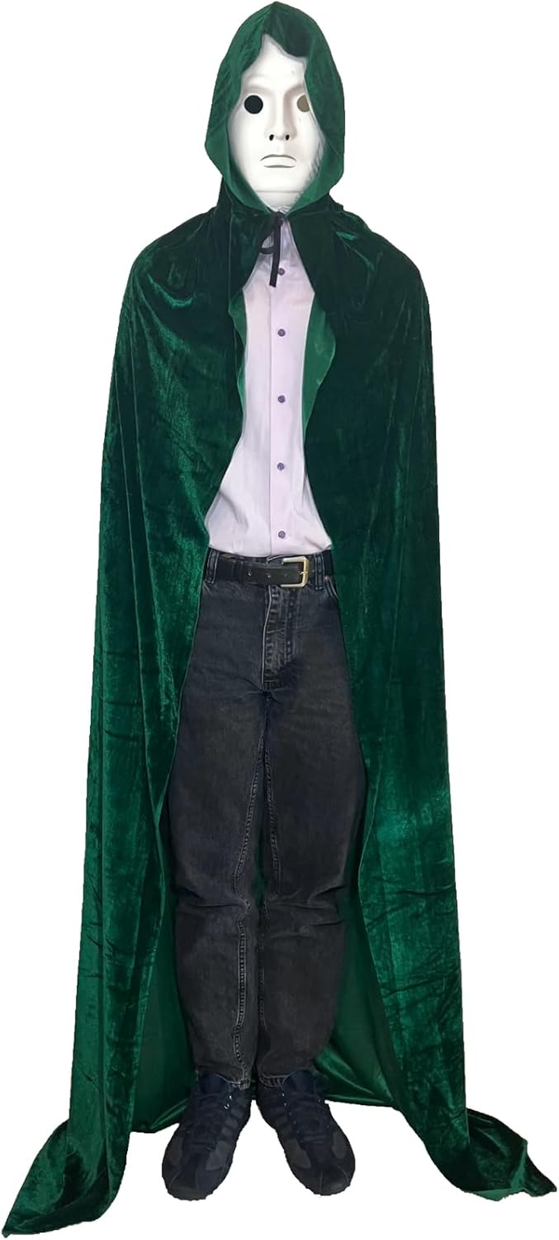 Full Length Hooded Cloak Costume Ideal for Christmas, Halloween, Cosplay Costume Party, Cape Disguises.