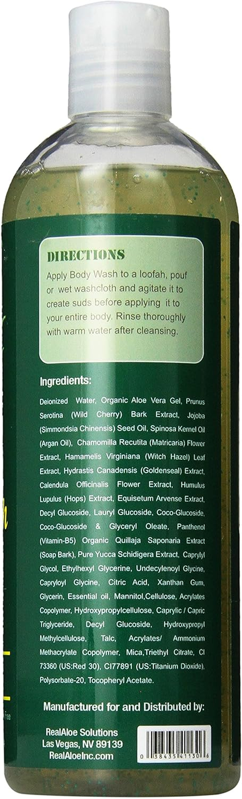 Real Aloe Body Wash, Aloe Vera, 16 Fluid Ounce image number 4