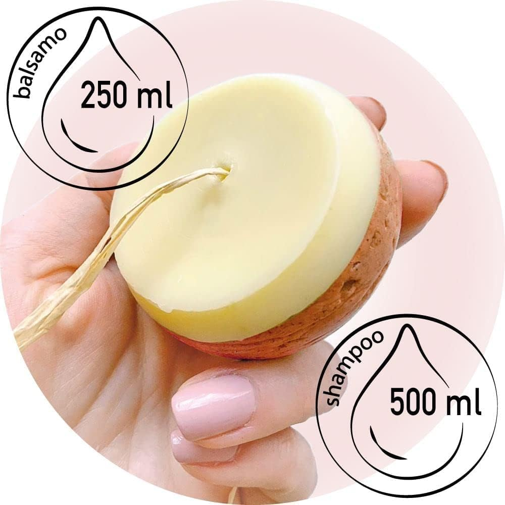 Nourishing Solid Shampoo Repair Dry Hair, Split Ends, Nourishes Damaged Hair, Ecological and Vegan, Rose Hips, Pink Tone, Ylang Ylang, Natural and Plastic-Free, Ph 4.5-5.5 (2 in 1) image number 1