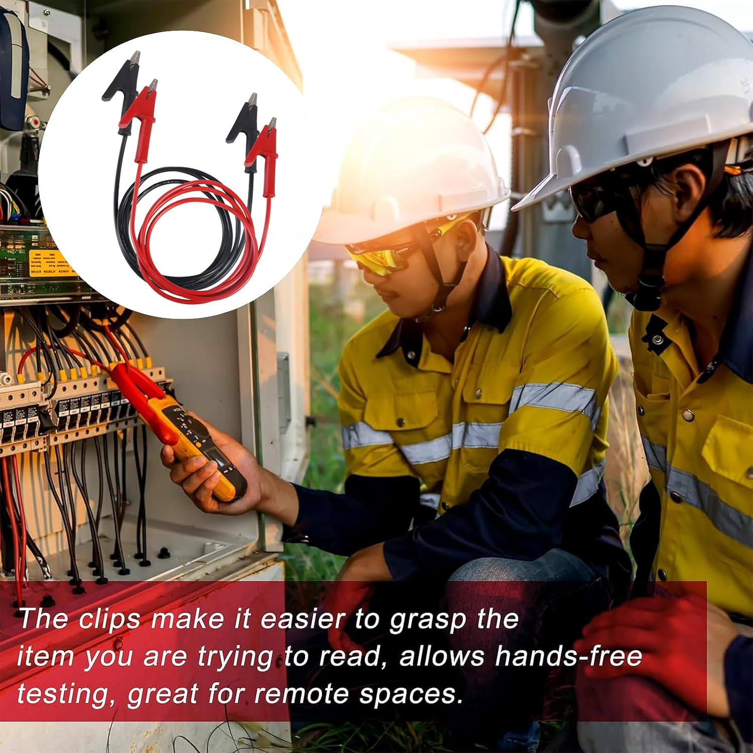 DIANN 2Pcs Multimeter Test Leads Alligator Clips to Alligator Clips Soft Test Cable Wires for Electrical Testing 3.3Ft / 1M