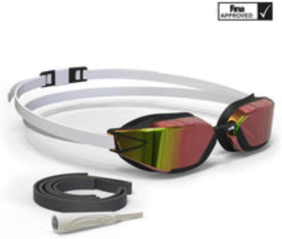 Decathlon Nabaiji 900 B-Fast Mirror Large Swimming Goggles Black/Red - Swimming Goggles image number 2