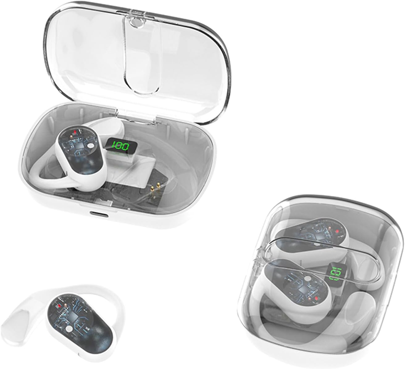 Xmenha Open Ear Wireless Bone Conduction Sport Headphones Bluetooth 5.3, Multiple Colors, IPX5 Water Resistant, 30H Playtime, USB-C, Touch Control, Adult Unisex, Xmenha-Zxy-Ows80