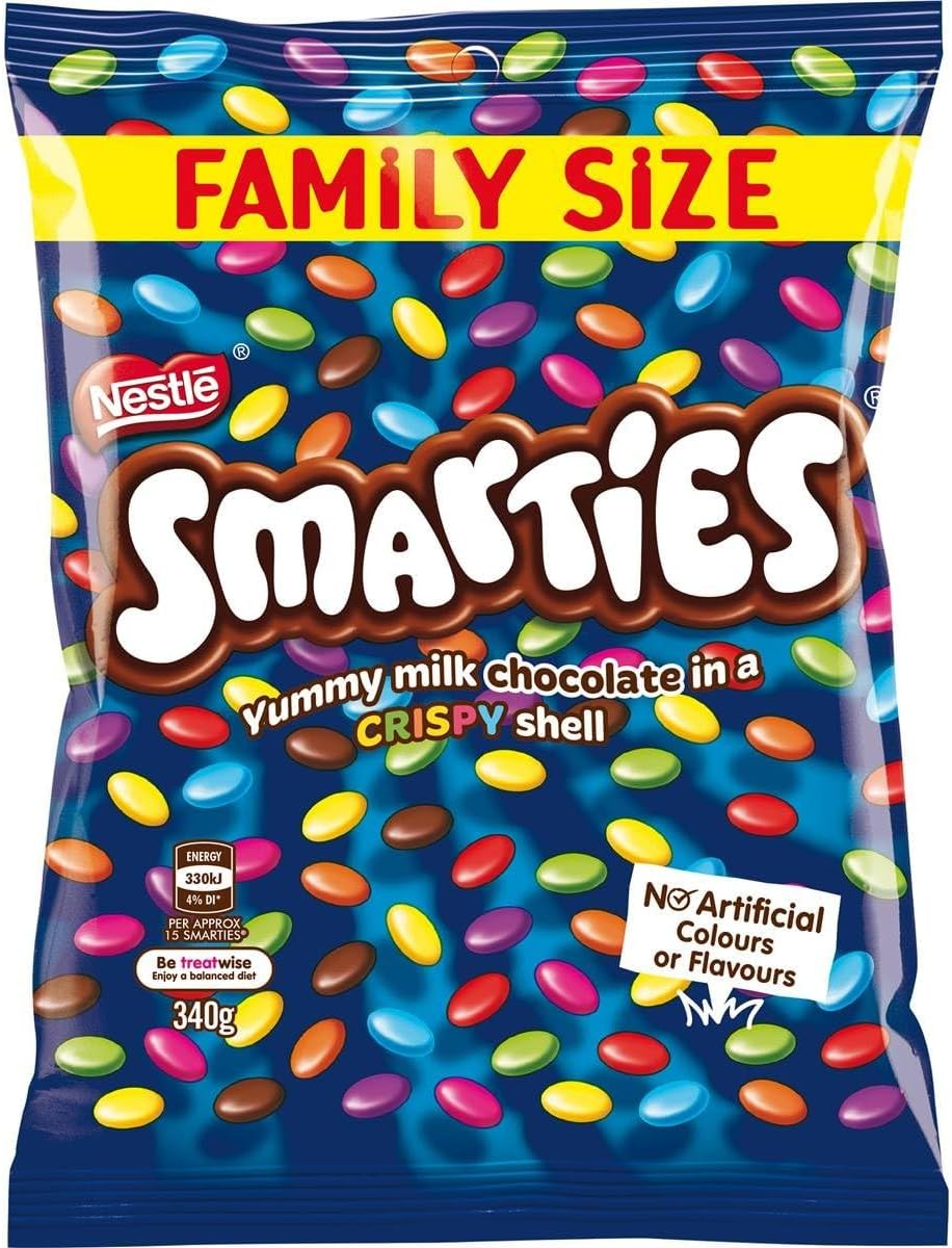 Kopiko Smarties Milk Chocolate Buttons Bag, 340 G