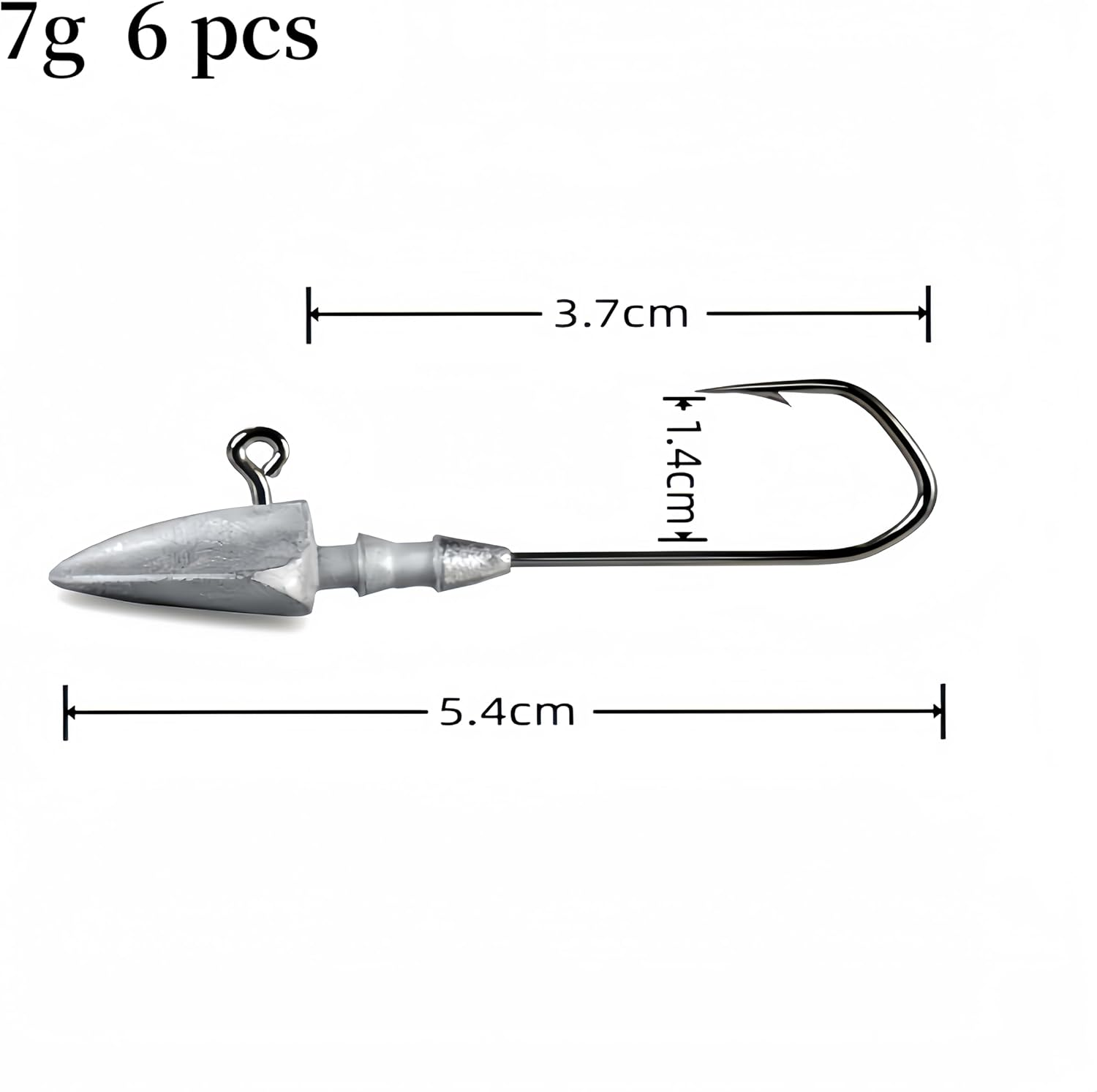 DAYUYUE 30Pcs Fishing Jig Heads Kit 3.5G 5G 7G 10G 14G with Tackle Box Soft Bait Hooks for Freshwater Saltwater Lures image number 5