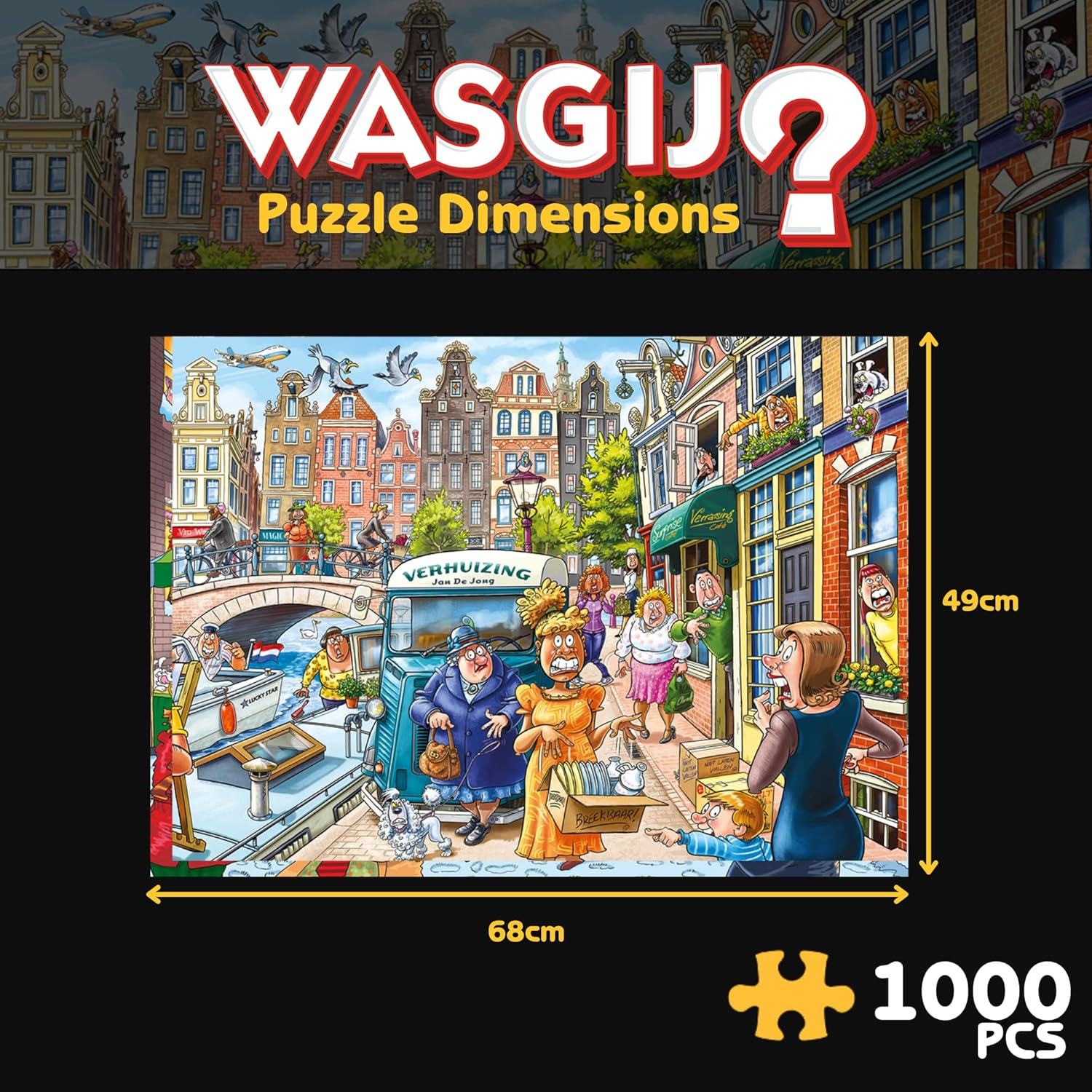 Wasgij Original 45 Moving Day Unique 1000 Piece Jigsaw Puzzle image number 2