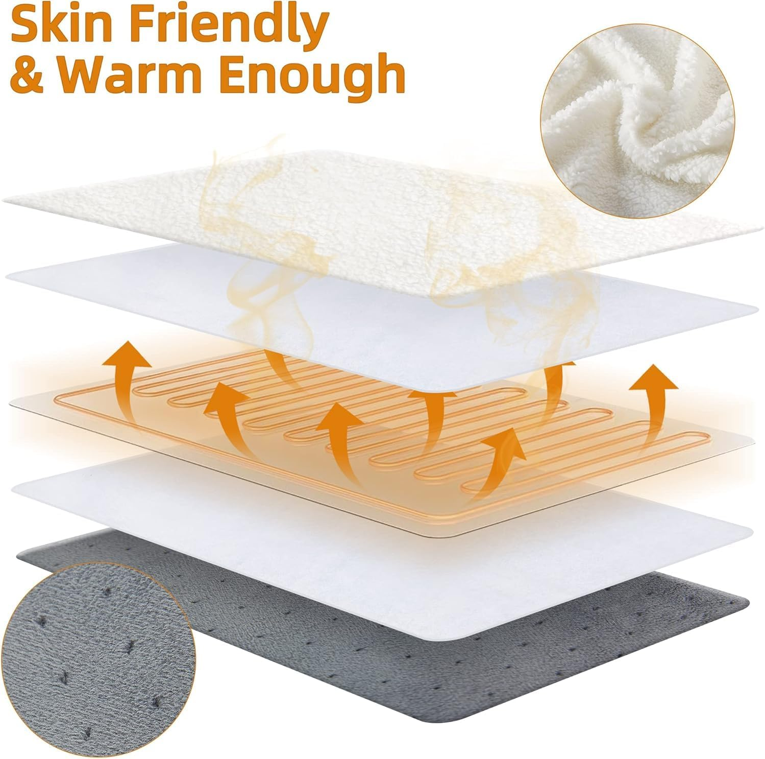 Electric Heated Foot Warmer for Men & Women, Feet Warmer with 6 Temperature Setting 4 Timer Setting, Auto Shut off Washable Inner Lining, Fast Heat Use for Winter Gifts image number 1