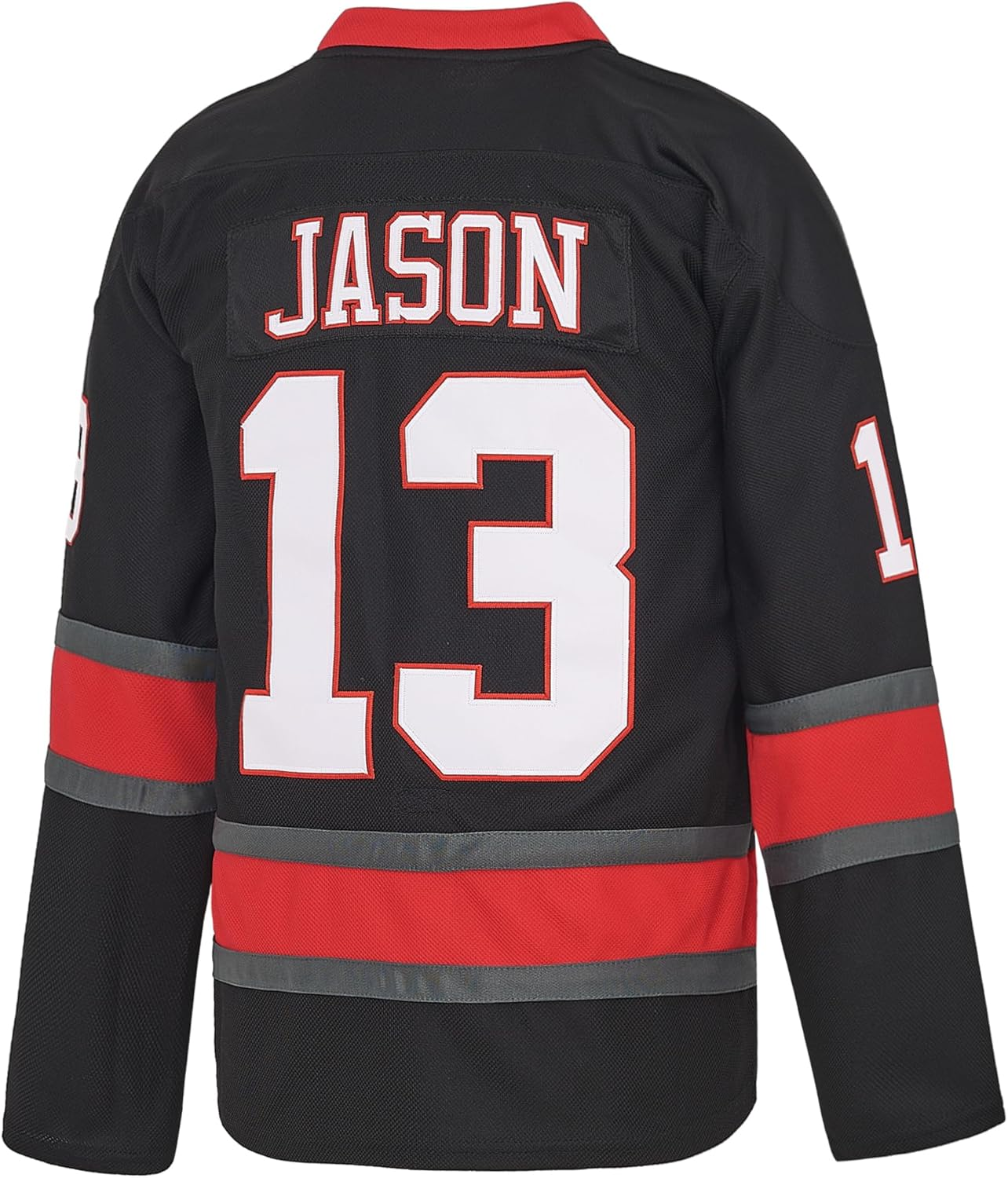 Men'S Voorhees 13 Jason Friday Movie Ice Hockey Jersey Halloween Stitched image number 2