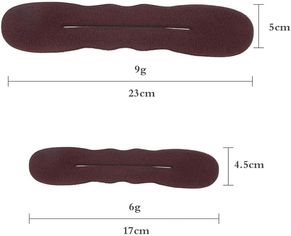 4 Pieces Brown Hair Bun Maker Hair Bun Hair Turner Sponge Twist Hair Styling Accessories Updo Accessories Updo Tools Twist for Women and Girls (2 Large + 2 Small) image number 6