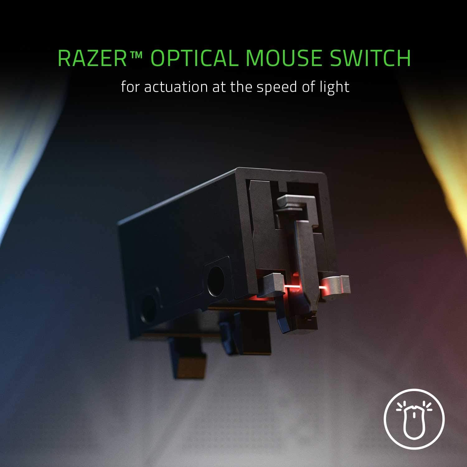 Razer Deathadder V2 Mini Gaming Mouse: 8500K DPI Optical Sensor - 62G Lightweight Design - Chroma RGB Lighting - 6 Programmable Buttons - Anti-Slip Grip Tape Included - Classic Black