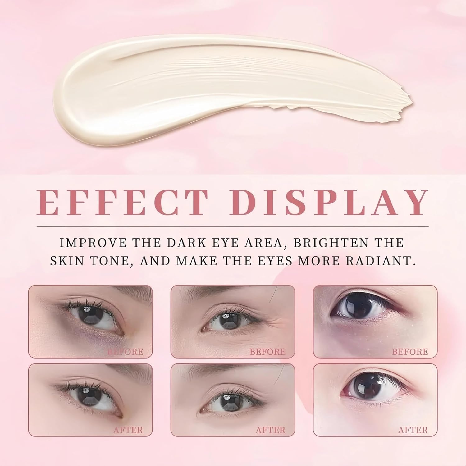 Longfng Electric Eye Massager Cream, Firming Anti-Wrinkle Treatment with Multi-Peptide, Relief for Tired Eyes, for Dark Circles, Puffiness, Fine Lines, Wrinkles, Moisturizing image number 5