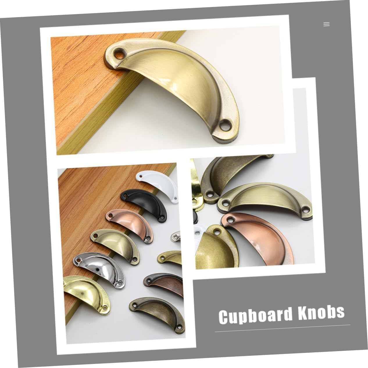 Fokmuaex 12Pcs Semi-Circular Hampton Style Shell-Designed Drawer Knobs - Easy to Install Furniture Hardware for Cabinets, Drawer Pulls & DIY Replacement Accessories