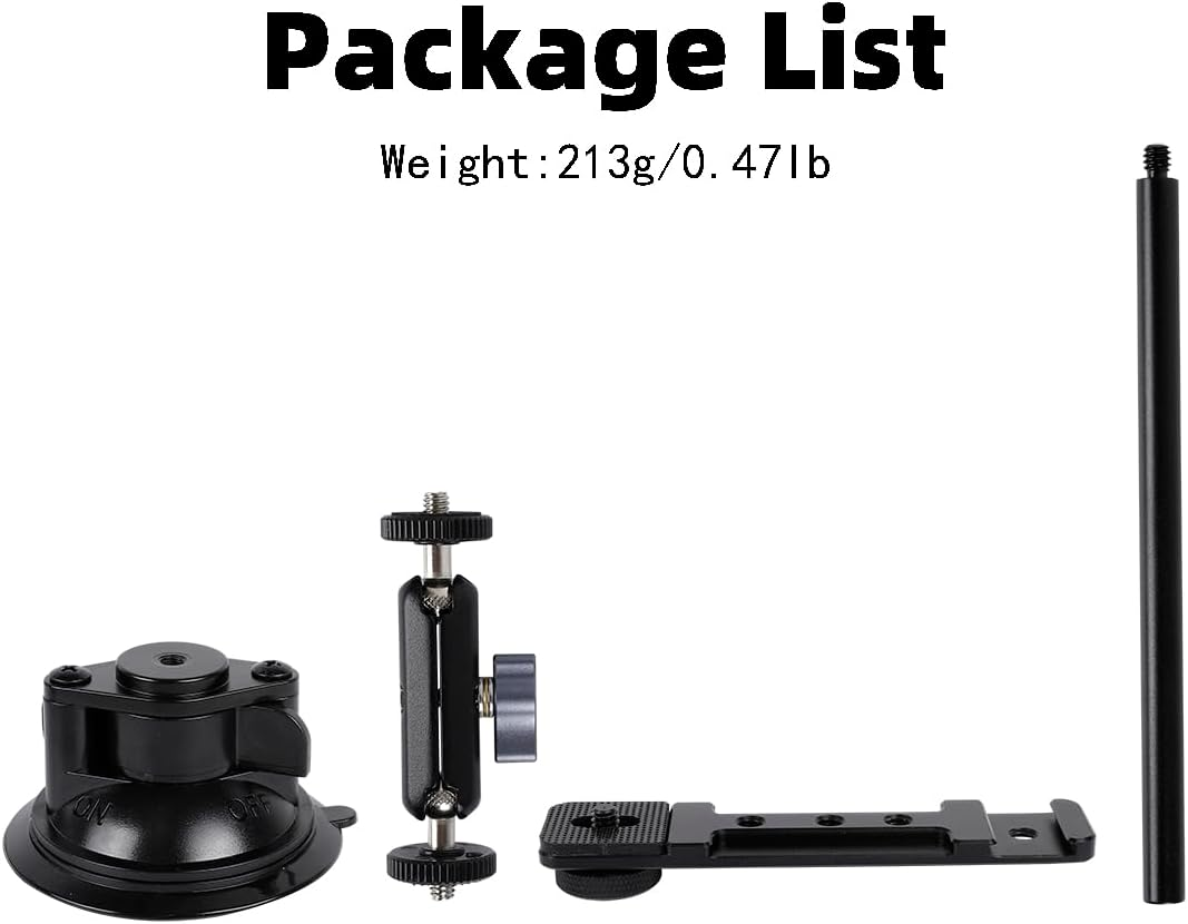 Leenconghui Suction Cup for DJI Osmo Pocket 3,Aluminum Alloy Suction Cup Car Mount, 360&deg; Rotation Car Windshield Window Holder for DJI Pocket 3 image number 2