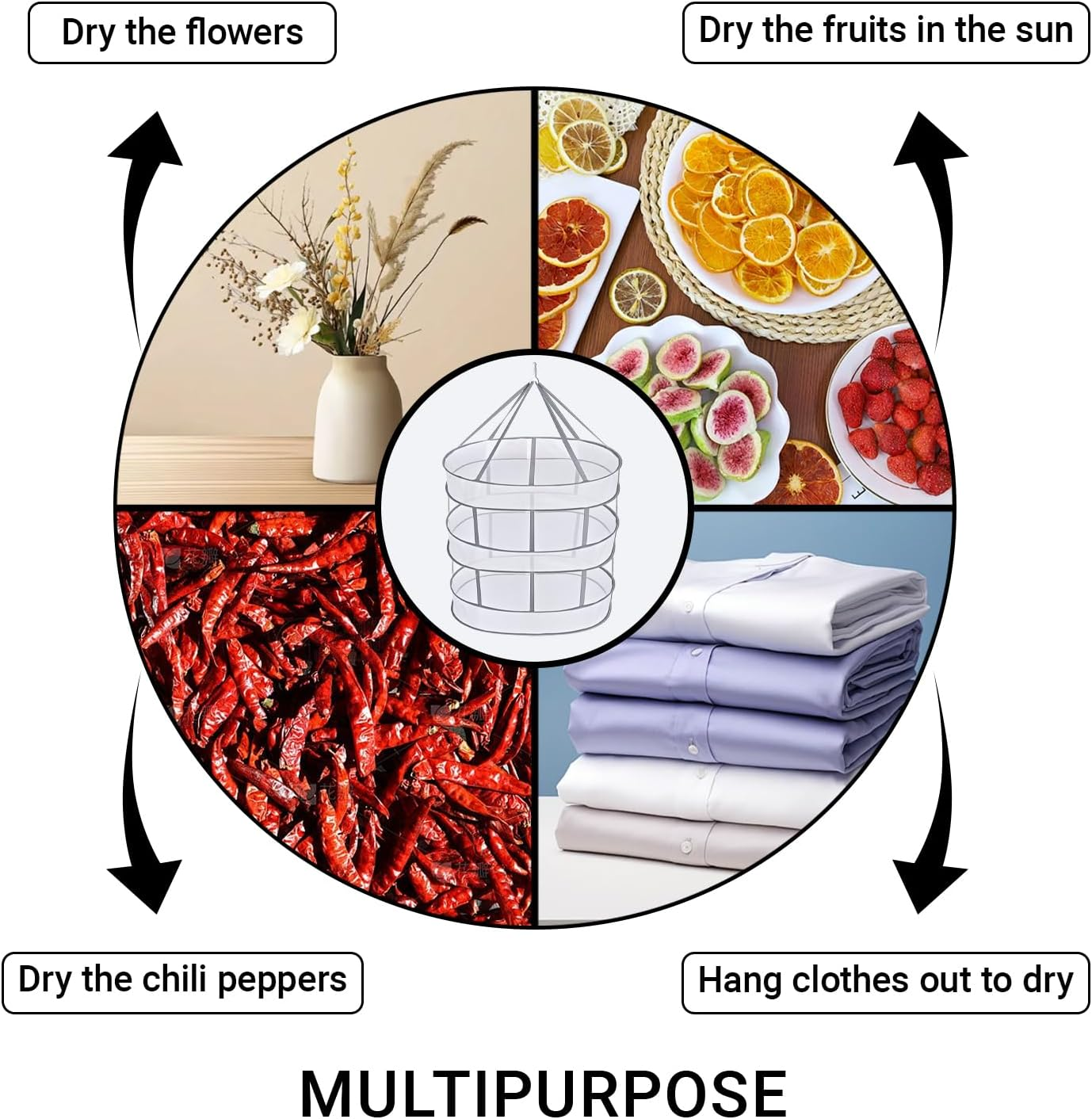 Sweater Drying Rack Mesh Foldable, Lay Flat Clothes Dryer Rack, Large Hanging Dry Rack for Clothes, Folding Clothing Drying Hanger, Portable for Laundry Indoor Outdoor (1-Tier) - 2-Tier image number 6