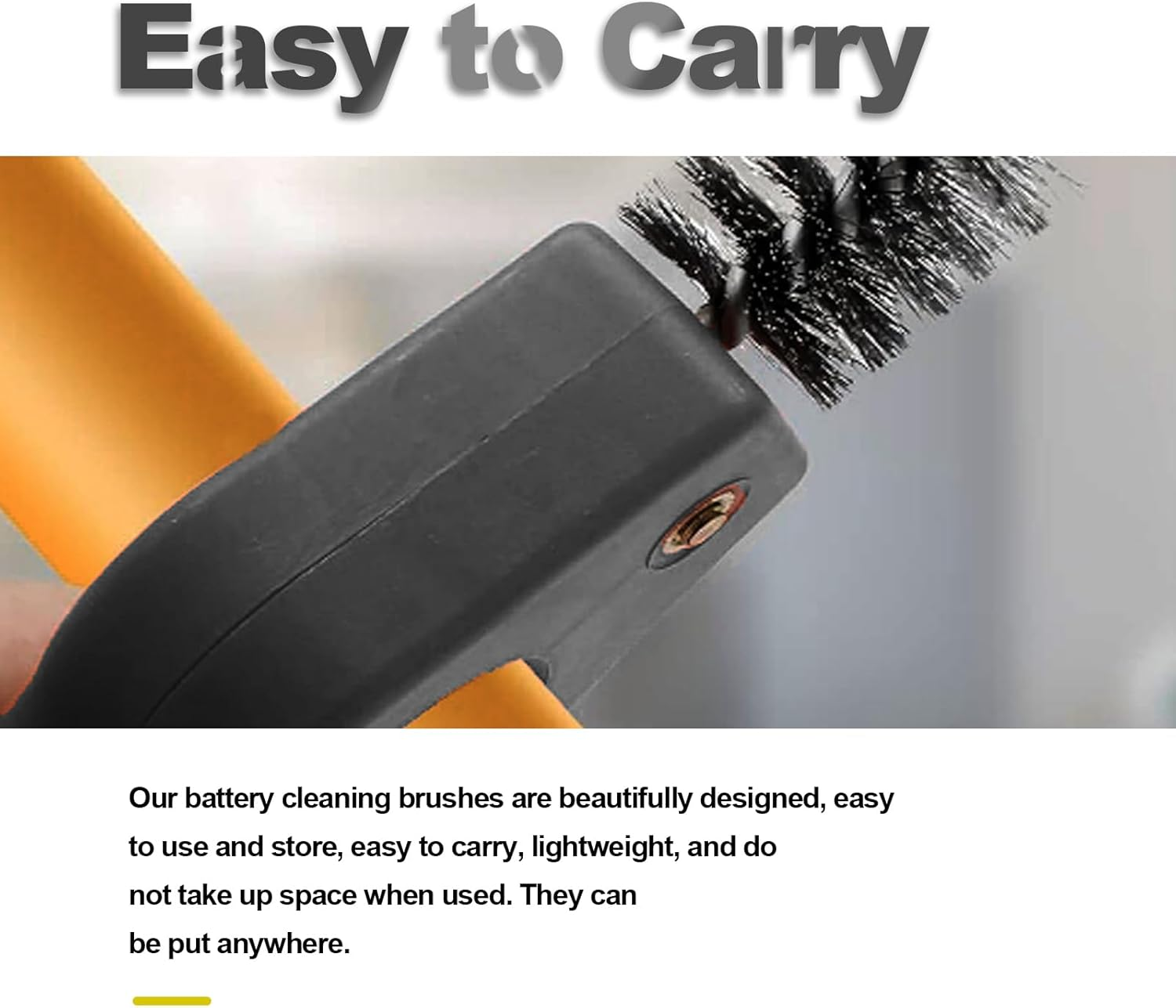 ZOKYUYS 4 in 1 Car Battery Cleaning Brush,Anti-Corrosion Battery Terminals,Copper Pipes Cleaner Brush Tool,Universal for Automotive and Marine for Plumbing Installation Soldering Brazing image number 5