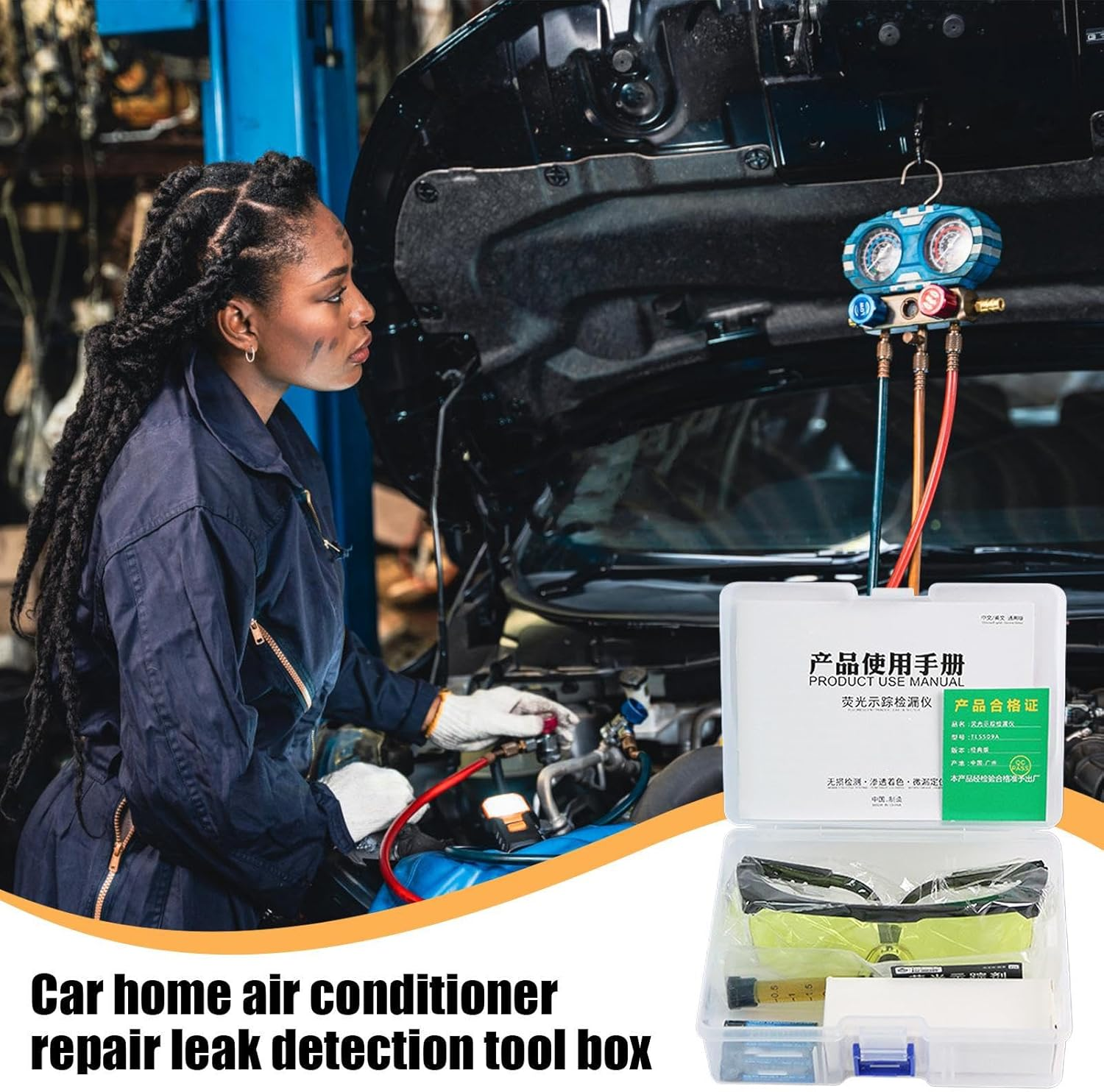 AC Leak Detector Kit | Detection Tool for Air Conditioner - Long-Lasting UV Light Air Conditioner Leak Detector for Automotive, Home, Vehicle, RV image number 2