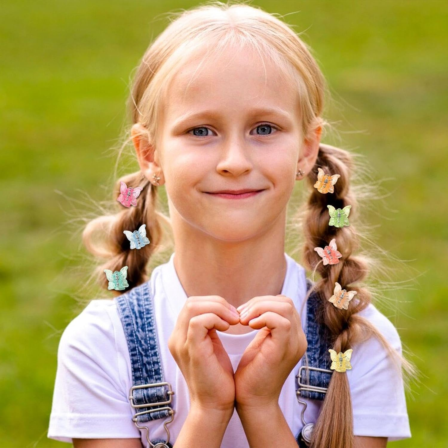 Pack of 50 Plastic Trap Laces Clips, Colourful Mini Hair Clips, Fashionable Hair Accessories for Girls, Reusable, Firm Hairstyle Decoration. image number 4