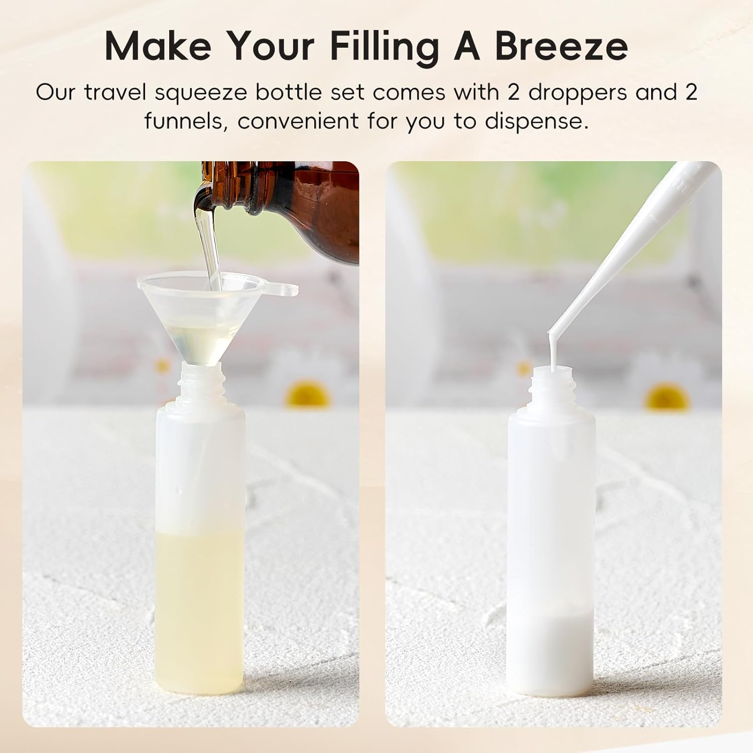 TUZAZO 10 Pack 0.6 OZ Small Travel Squeeze Bottles, Refillable Travel Tubes Empty Cosmetic Containers for Lotion, Shampoo, Conditioner, Sample image number 6