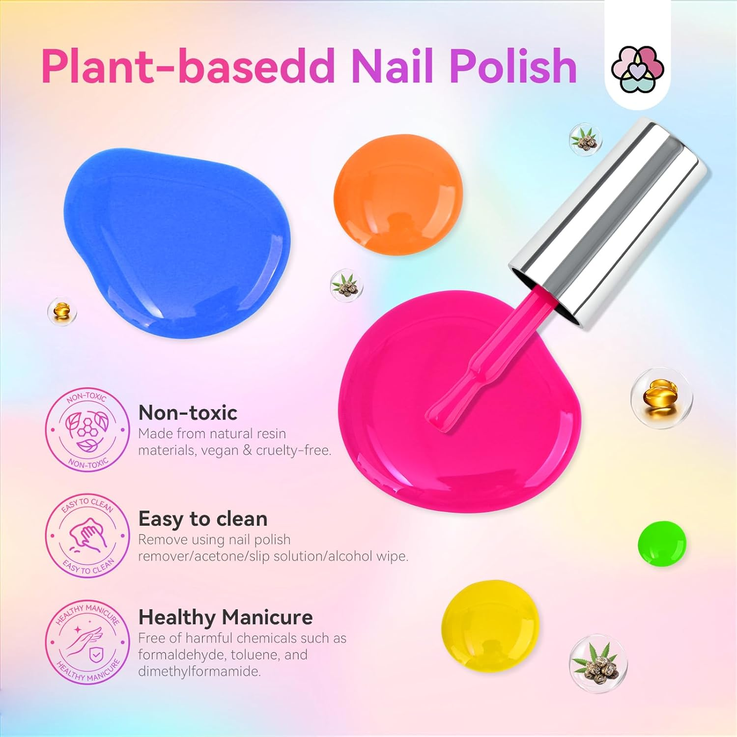 SAVILAND Quick Dry Nail Polish Set: 12 Neon Green Bright Colors 0.34Oz Pastel Regular Nail Polish Non Gel Bulk Nail Polish Kit with Base-Top Polish Summer Nail Lacquer for Finger Toe Acrylic Nail Art image number 5