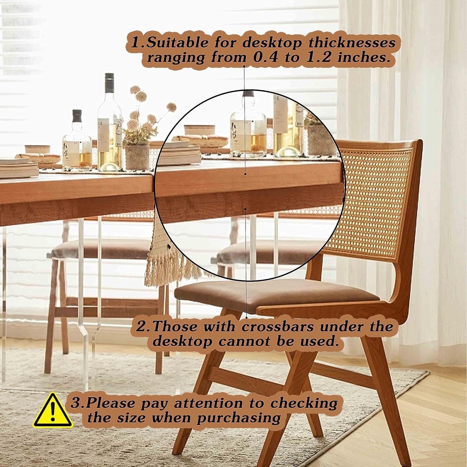 Kitnish 16PCS Transparent Plastic L-Shape Tablecloth Clips, 11X15 Cm, Modern, Ideal for Indoor Dining, Outdoor Picnics, Weddings, Buffets, Backyard BBQ image number 2