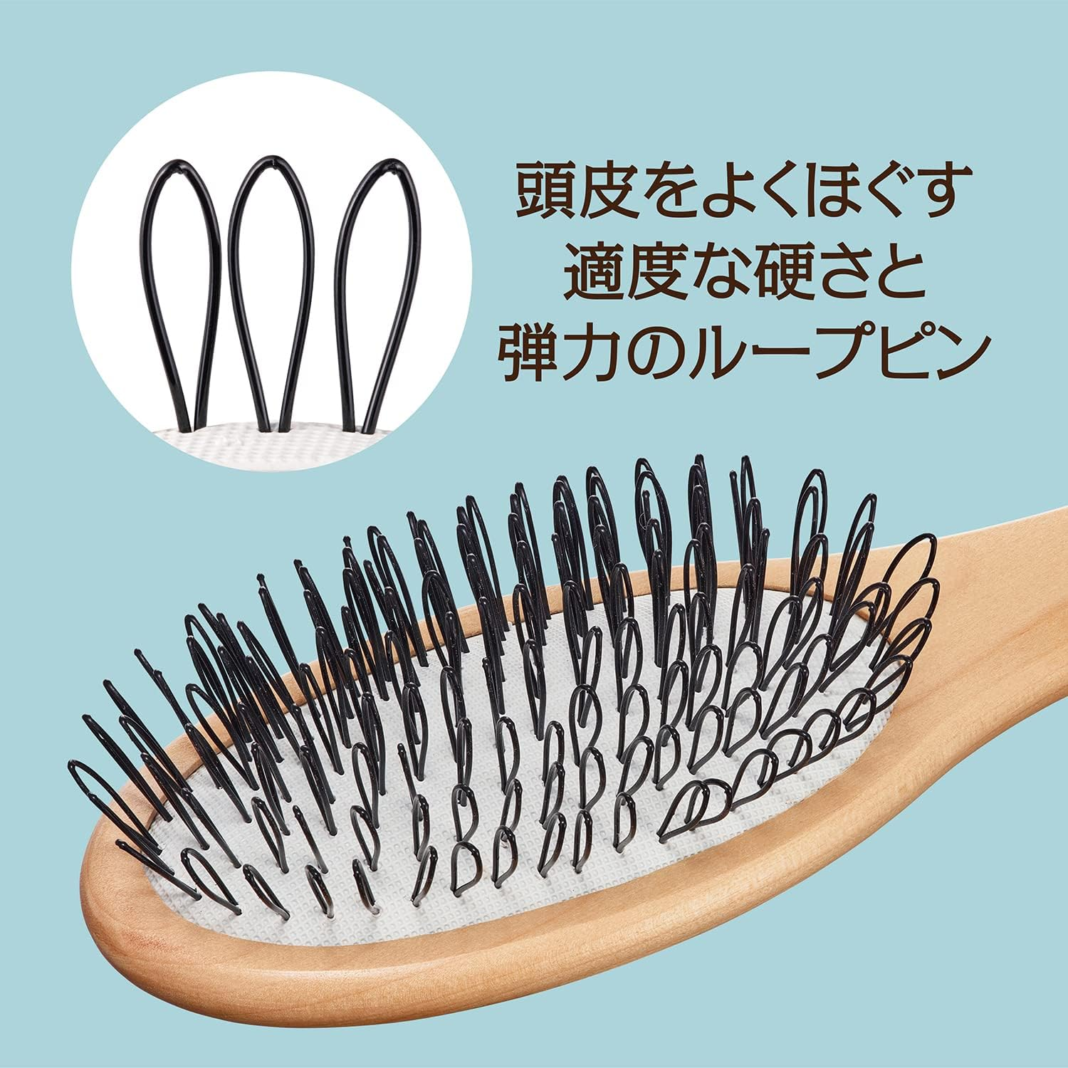 Kai Corporation KQ3176 Loop Brush for Scalp, Hair Brush, Hair Care, Loop Hair, Scalp Cushion, Brushing, Blow