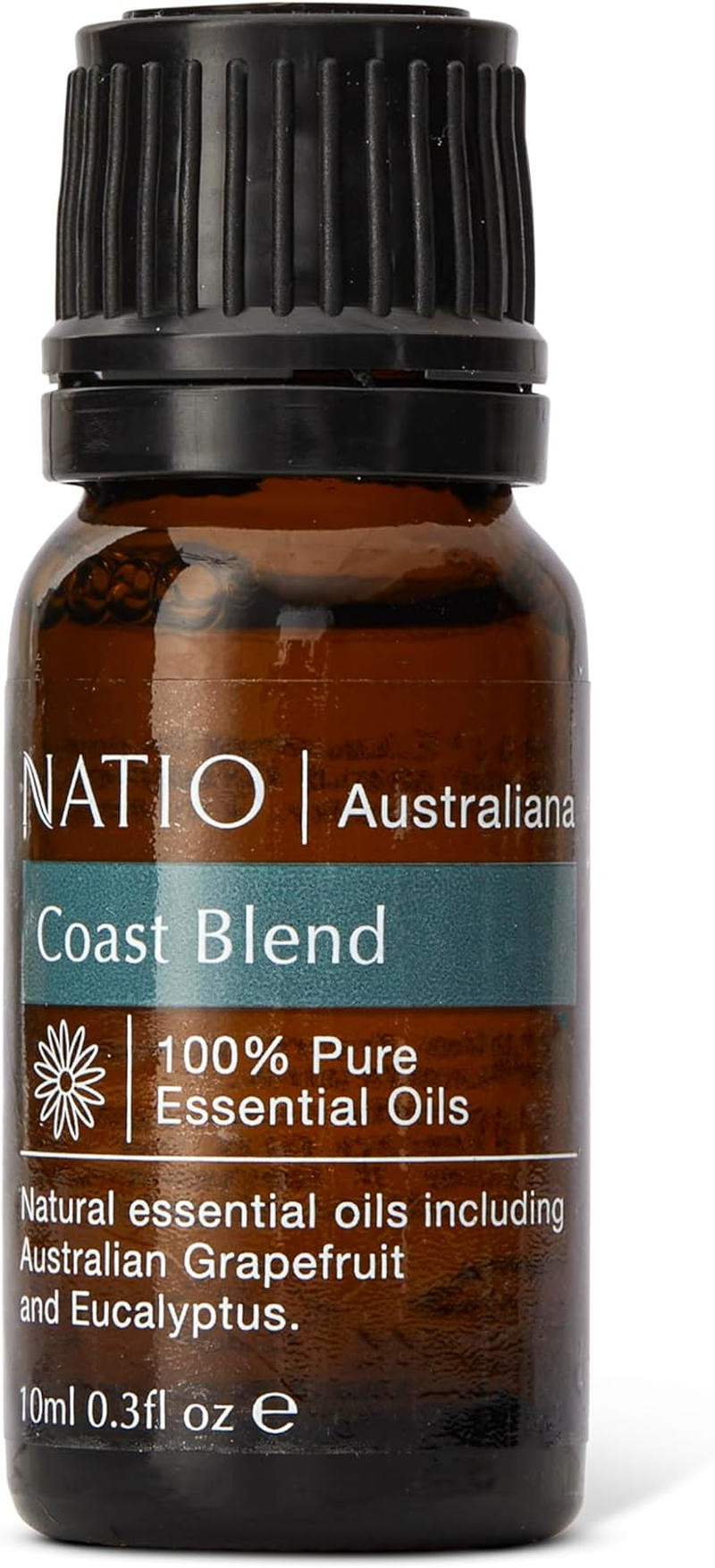 Natio Australia Australiana Pure Essential Oil Blend - Coast 10Ml - 100% Pure & Natural Essential Oil Blend - Eucalyptus, Pink Grapefruit, Lavender, Rosemary & Ylang Ylang - Vegan Friendly & Made in Australia