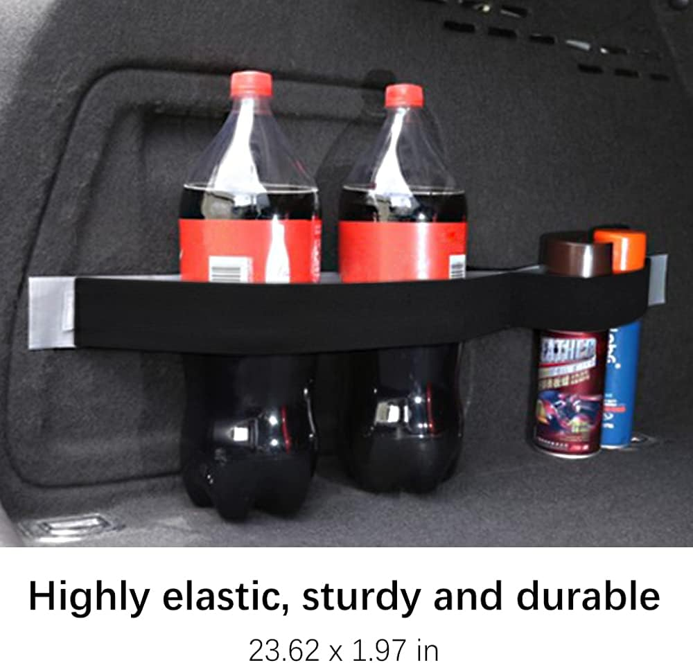 4 PCS Colorful Car Trunk Organizer Straps, Car Accessories Car Storage Organizer Straps, Cargo Storage Strap for SUV Truck Van (Blue, Black) image number 4