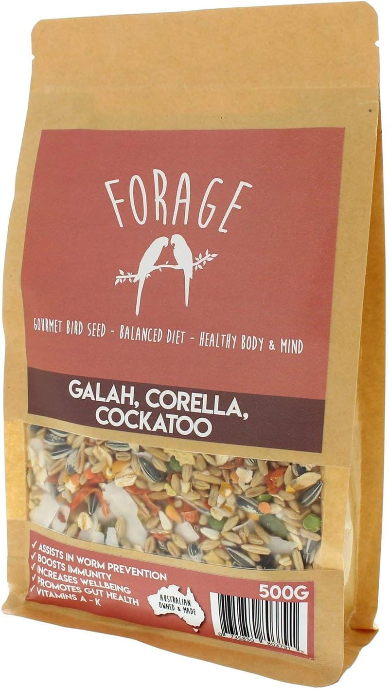Forage Cockatoo, Galah & Corella 500G Bird Food Mix Millet Seed Australian Made image number 1