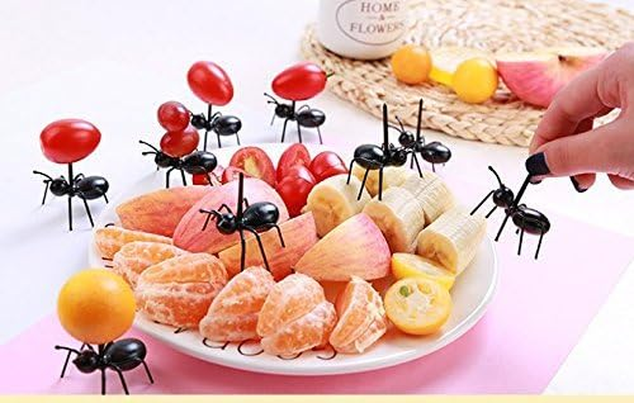36 Pcs Fruit Forks Bistro Cocktail Forks Tasting Appetizer Forks Set Mini Cake Forks, Cute Ants Design