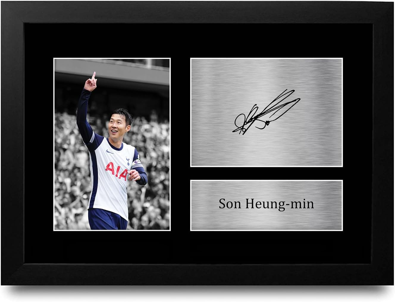 HWC Trading Son Heung-Min Gift Signed FRAMED A4 Printed Autograph Tottenham Hotspurs Gifts Photo Display