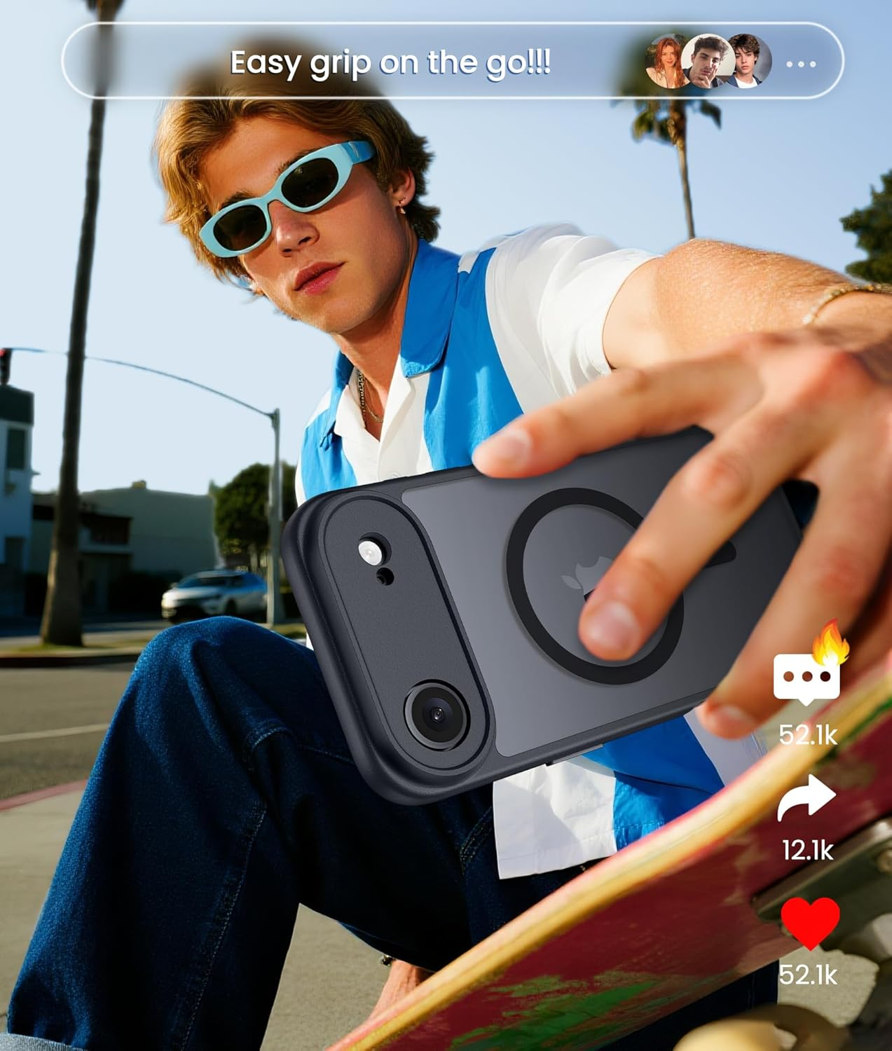 FNTCASE for Iphone Air Phone Case: Magnetic Translucent Matte Shockproof Slim Cell Phone Cover | Full Covered Camera Protection | Military Grade Drop Proof Anti-Fingerprint Protective Cases 2025 image number 5