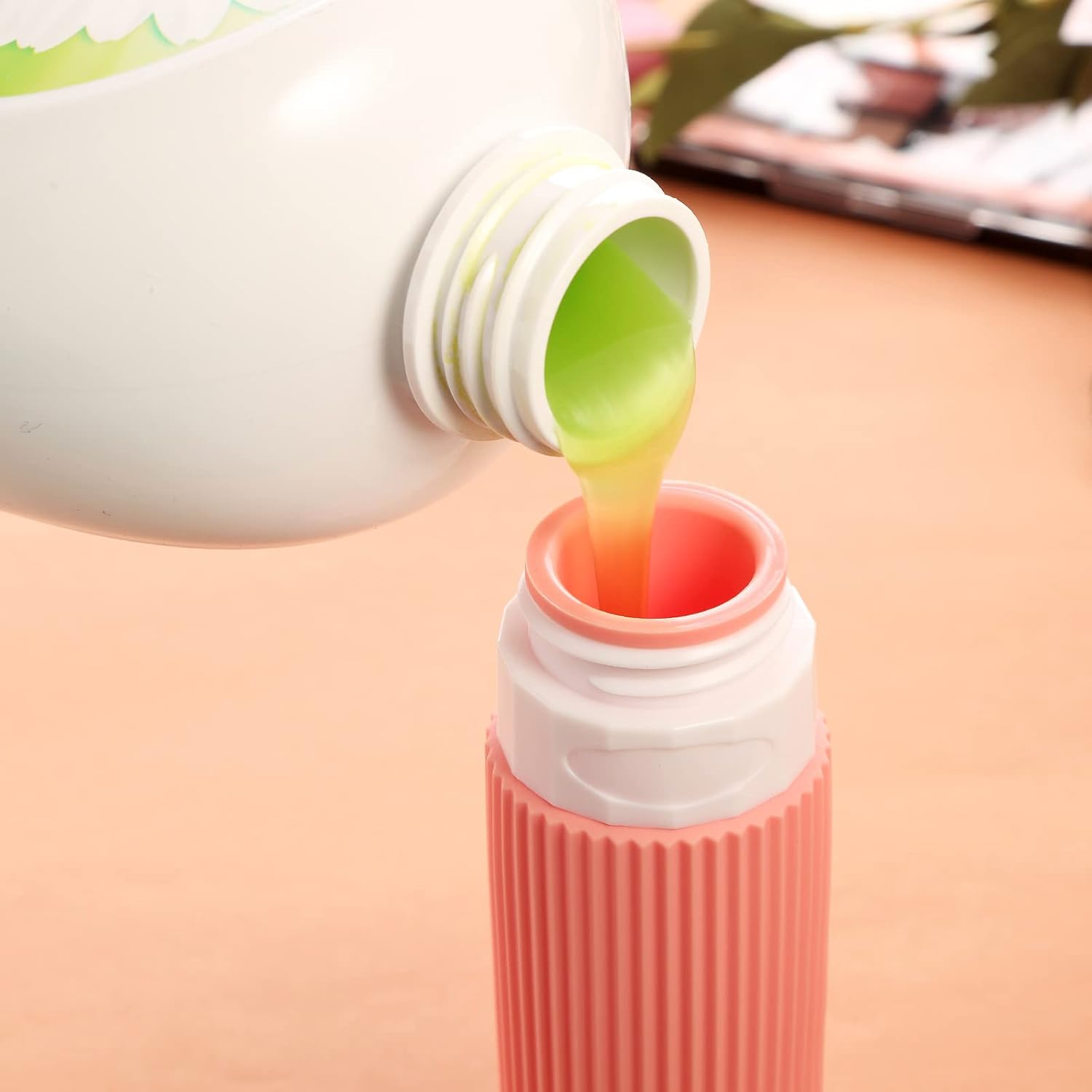 Mrsdry Travel Bottles for Toiletries, Tsa Approved 3Oz Portable Bottles, BPA Free Leak Proof Squeezable Silicone Size Containers, Accessories with Clear Toiletry Bag (4 Pack), Pink image number 4