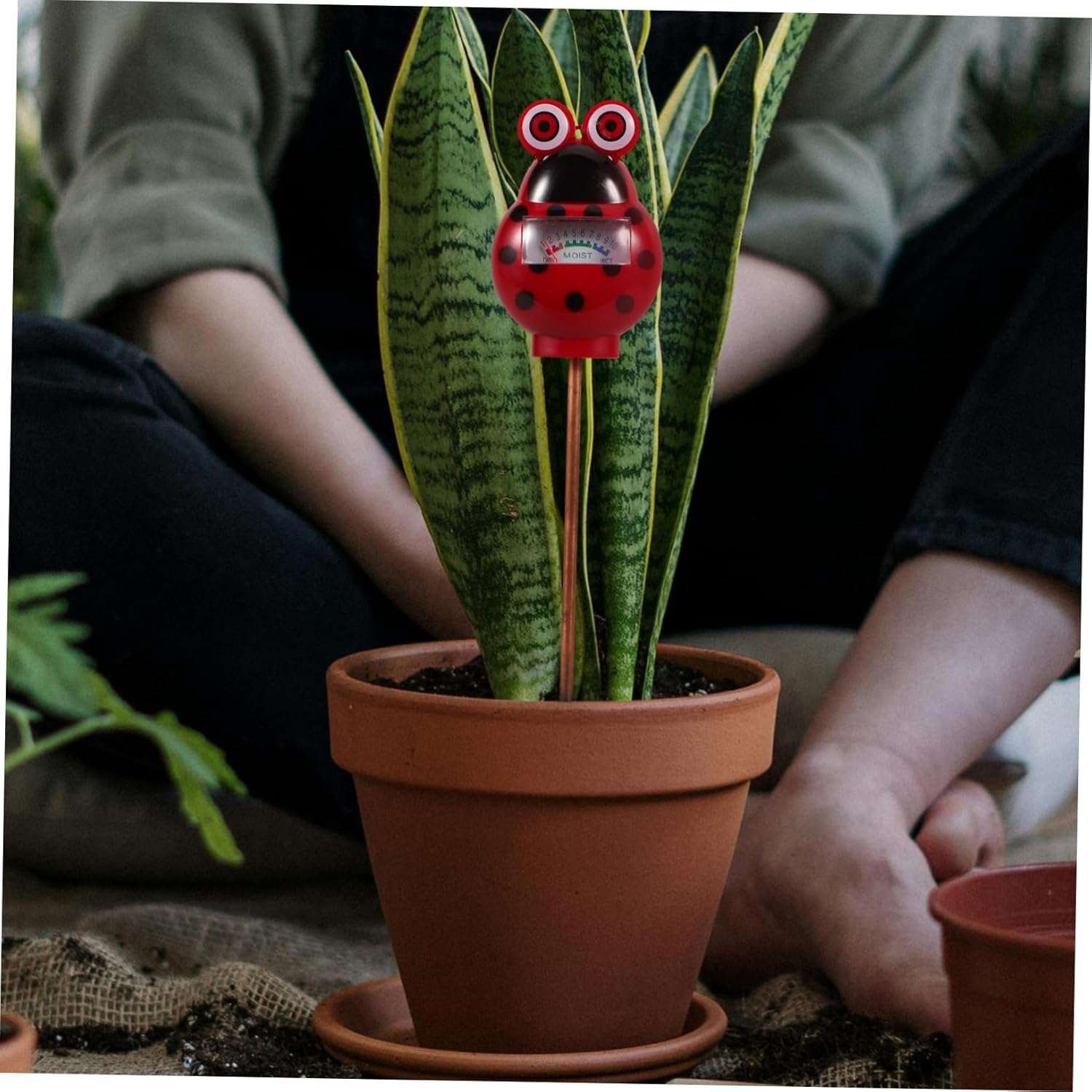 BUTIFULSIC Soil Moisture Meter Gardening Soil Tester for Indoor Outdoor Plants Portable Single-Needle Plant Water Shortage Reminder Tool