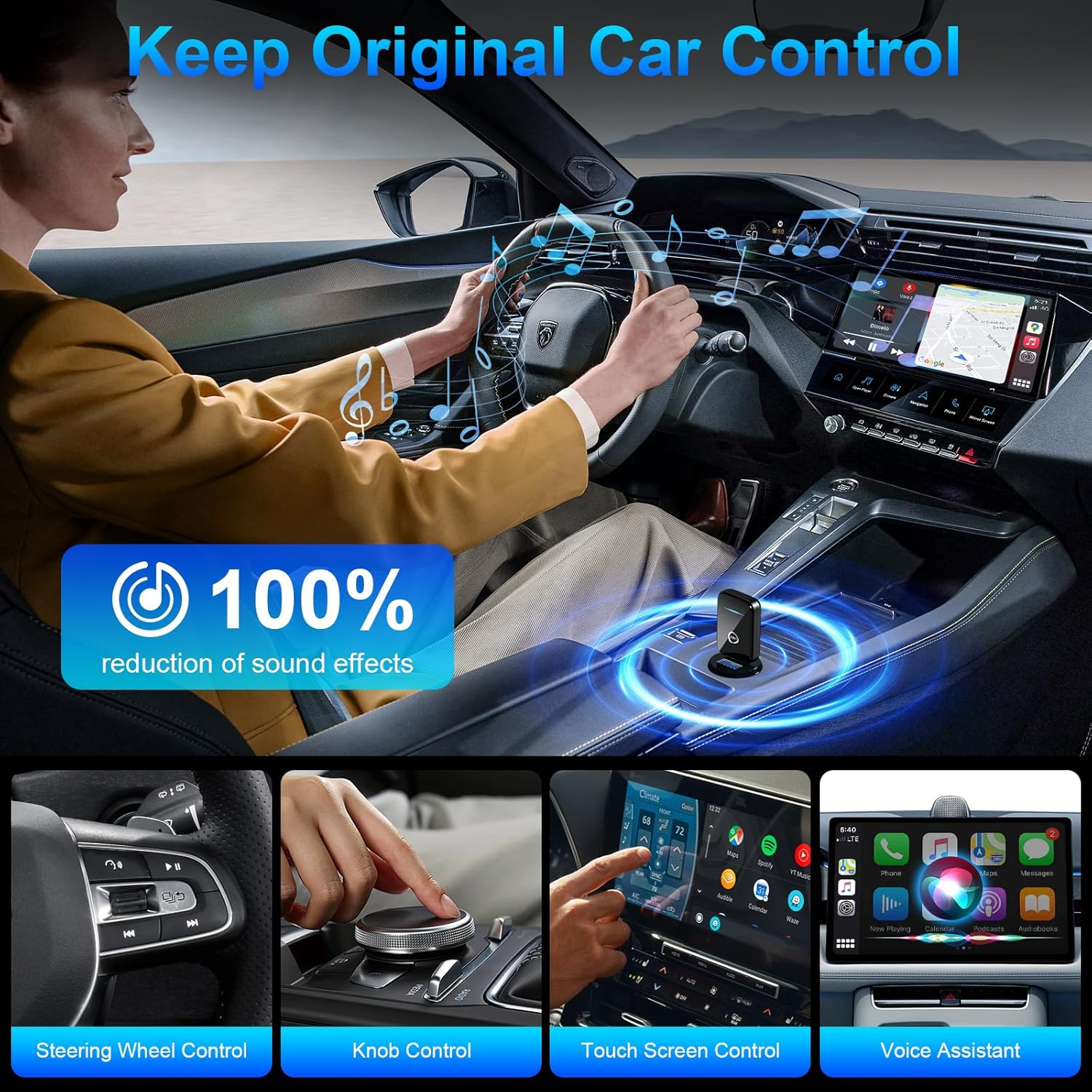 2 in 1 Wireless Carplay Adapter for Iphone & Android Auto, Convert Wired to Wireless Carplay Adapter, Mini 2025 Upgrade Plug & Play Auto Connect Easy Use for Cars from 2016 and Iphone/Android image number 5