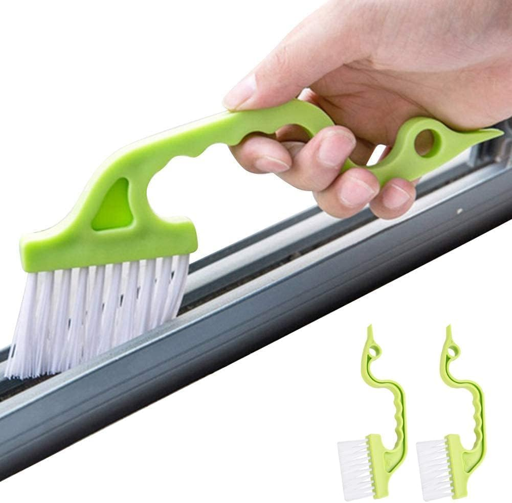 Hand-Held Groove Gap Cleaning Tools Door Window Track Kitchen Cleaning Brushes (2 Pcs)