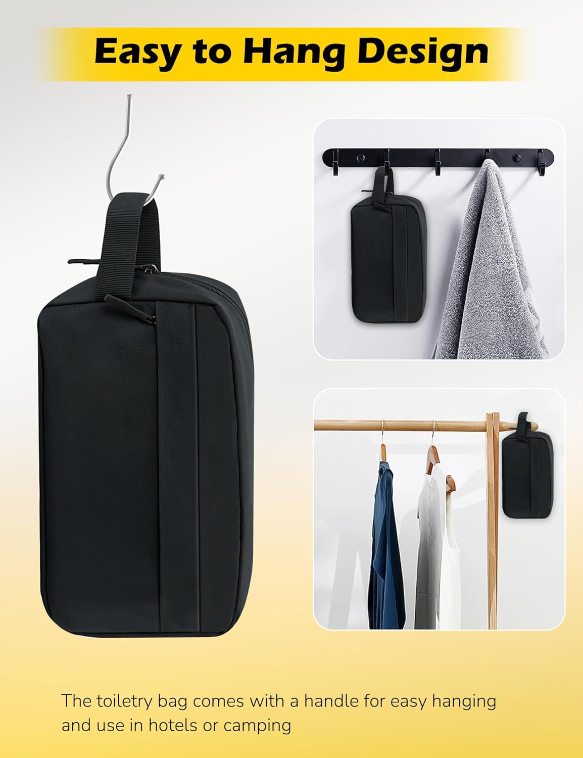 Toiletry Bag for Men, Hanging Cosmetic Bag Travel Accessories, Travel Essentials Shaving Dopp Kit, Mens Travel Bag Toiletries Organizer Case for Business Trips Swim Camping (Green) image number 3