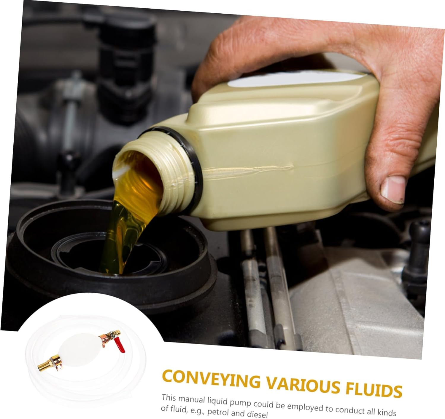 Truck Car Oil Tank Siphon Pump Manual Pump Petrol Conduction Hose Essential image number 6