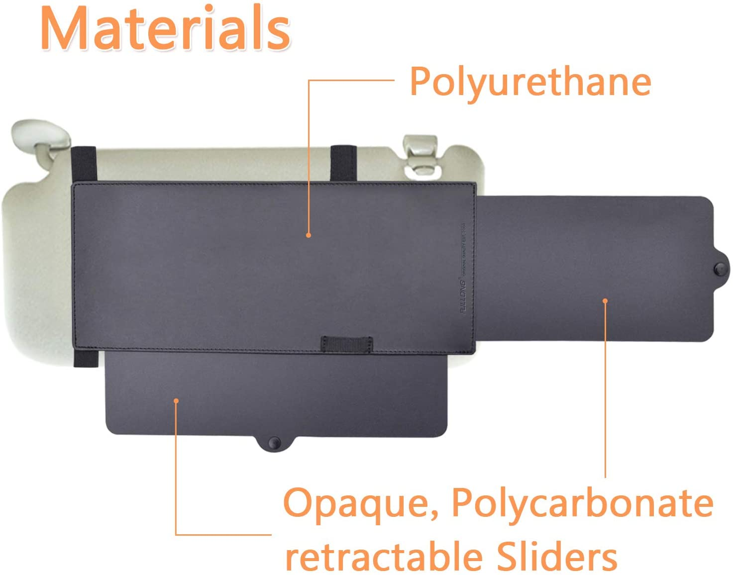 FULLONG Car Visor Extender, Car Visor Sun Shade Extender, Windshield Shade and Side Window Shade (Black) - Clear image number 4