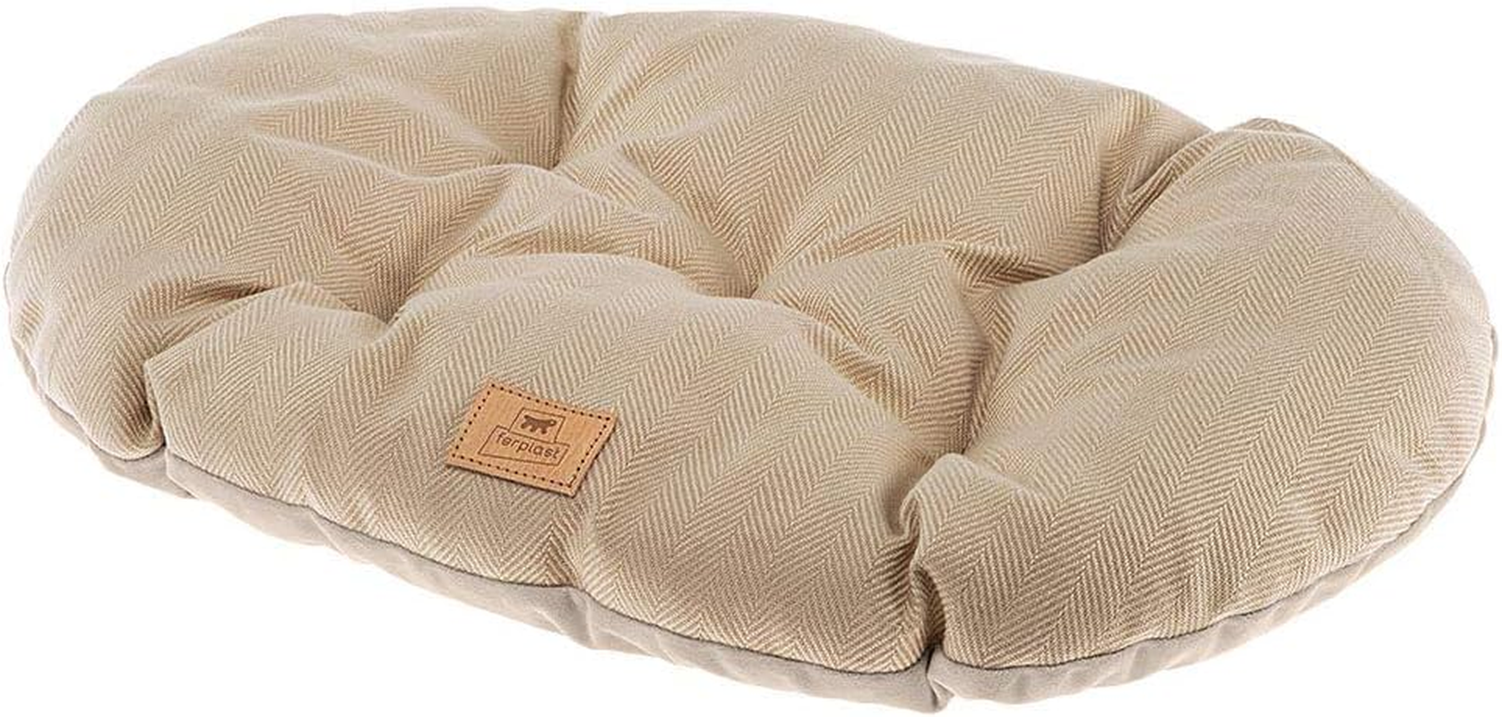 Ferplast Cat and Dog Cushion Stuart 45/2, Double-Sided, Tweed and Soft Velvet, Washable, Beige, XS